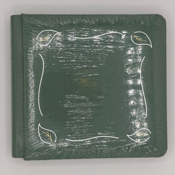 New-Creative Memories 7 x 7 Green W/Silver & Gold Foliage Strap-hinge Album - Picture 1 of 5